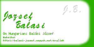 jozsef balasi business card