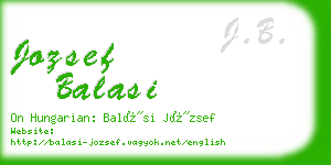 jozsef balasi business card